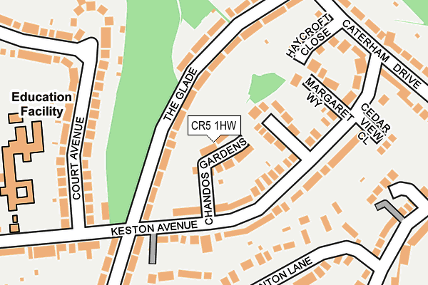 CR5 1HW map - OS OpenMap – Local (Ordnance Survey)