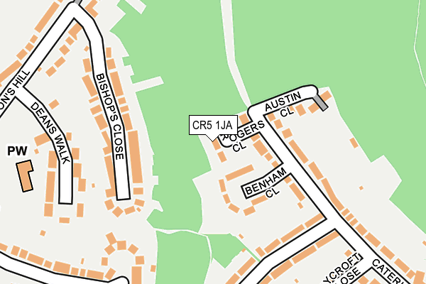 CR5 1JA map - OS OpenMap – Local (Ordnance Survey)