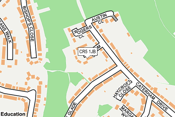 CR5 1JB map - OS OpenMap – Local (Ordnance Survey)