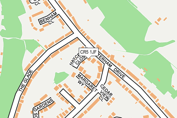 CR5 1JF map - OS OpenMap – Local (Ordnance Survey)