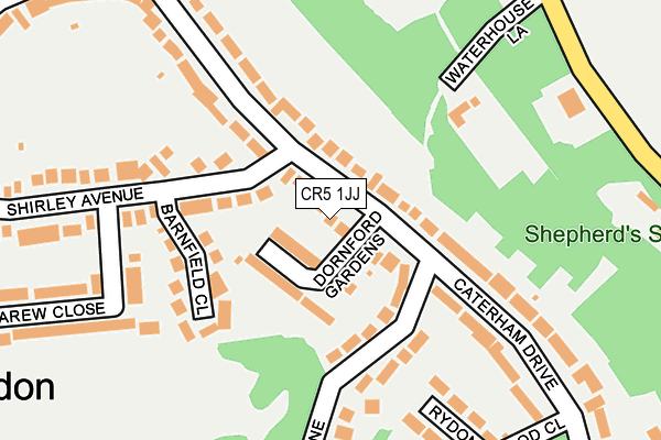 CR5 1JJ map - OS OpenMap – Local (Ordnance Survey)