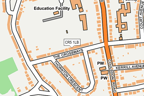 CR5 1LB map - OS OpenMap – Local (Ordnance Survey)