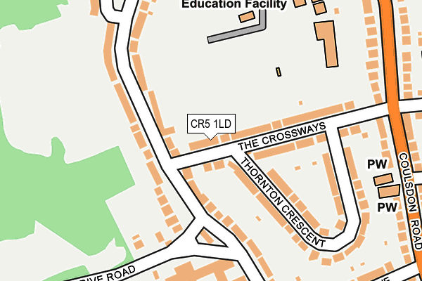 CR5 1LD map - OS OpenMap – Local (Ordnance Survey)