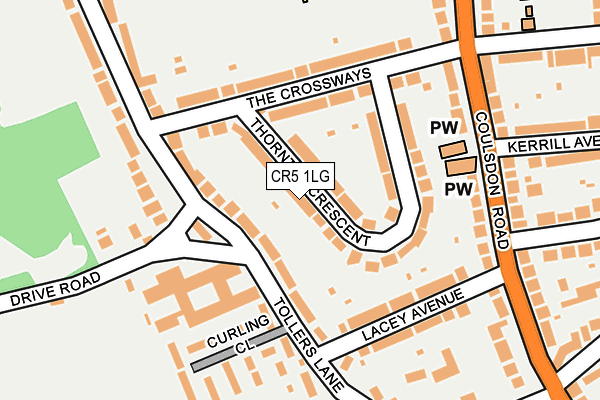 CR5 1LG map - OS OpenMap – Local (Ordnance Survey)