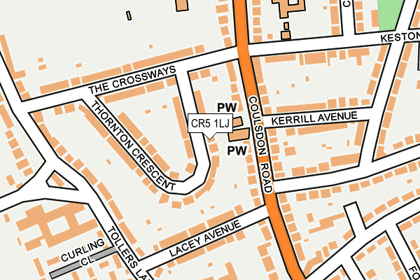 CR5 1LJ map - OS OpenMap – Local (Ordnance Survey)