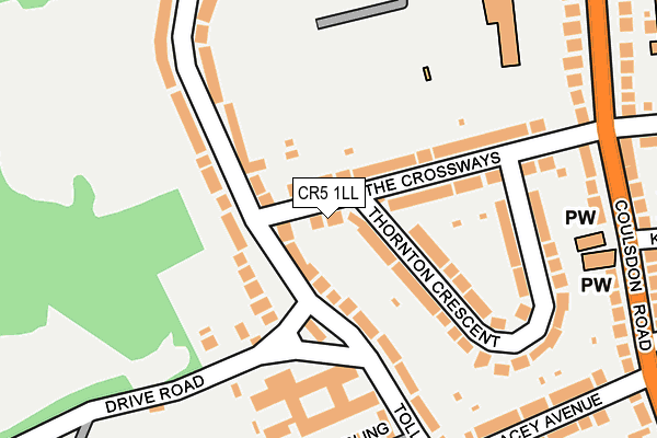 CR5 1LL map - OS OpenMap – Local (Ordnance Survey)