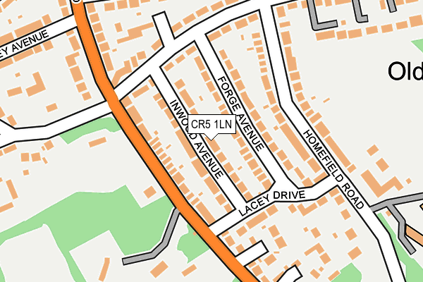 CR5 1LN map - OS OpenMap – Local (Ordnance Survey)