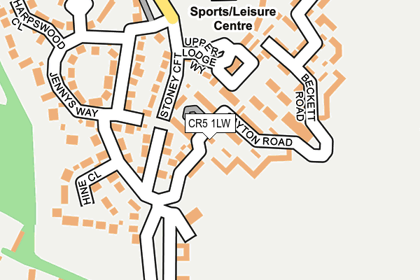 CR5 1LW map - OS OpenMap – Local (Ordnance Survey)