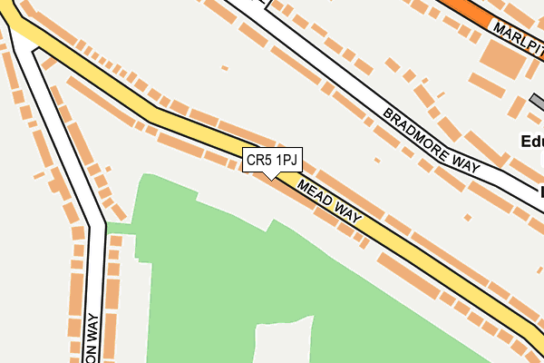 CR5 1PJ map - OS OpenMap – Local (Ordnance Survey)