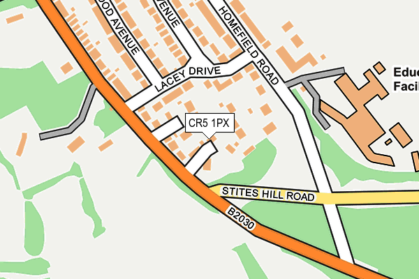 CR5 1PX map - OS OpenMap – Local (Ordnance Survey)