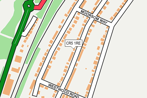 CR5 1RE map - OS OpenMap – Local (Ordnance Survey)