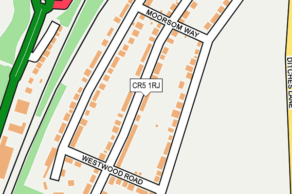 CR5 1RJ map - OS OpenMap – Local (Ordnance Survey)