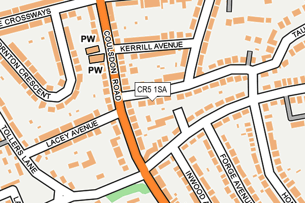 CR5 1SA map - OS OpenMap – Local (Ordnance Survey)