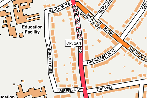 CR5 2AN map - OS OpenMap – Local (Ordnance Survey)