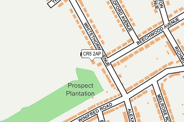 CR5 2AP map - OS OpenMap – Local (Ordnance Survey)