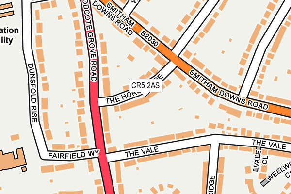 CR5 2AS map - OS OpenMap – Local (Ordnance Survey)