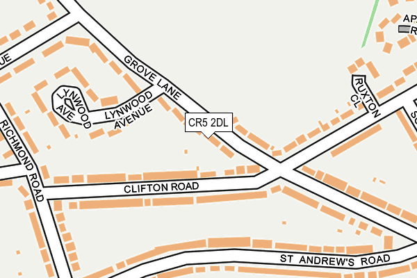 CR5 2DL map - OS OpenMap – Local (Ordnance Survey)