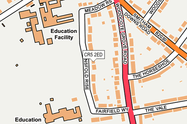 CR5 2ED map - OS OpenMap – Local (Ordnance Survey)