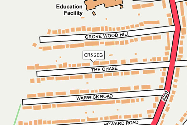 CR5 2EG map - OS OpenMap – Local (Ordnance Survey)