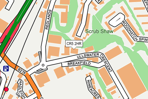 CR5 2HR map - OS OpenMap – Local (Ordnance Survey)