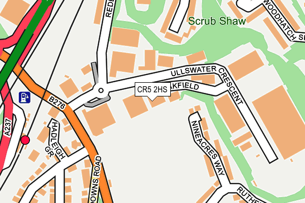 CR5 2HS map - OS OpenMap – Local (Ordnance Survey)