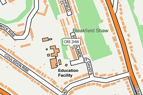 CR5 2HW map - OS OpenMap – Local (Ordnance Survey)