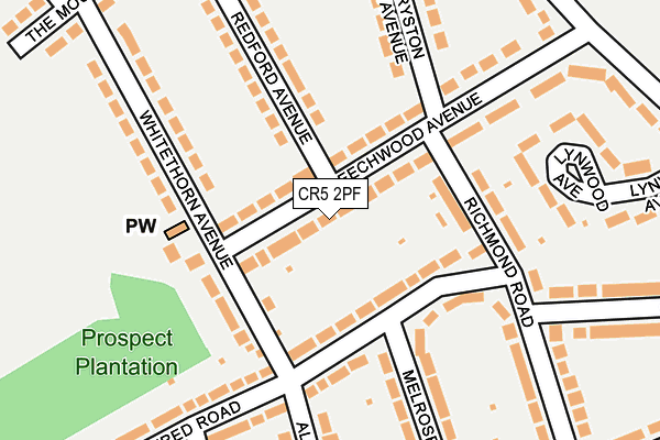 CR5 2PF map - OS OpenMap – Local (Ordnance Survey)