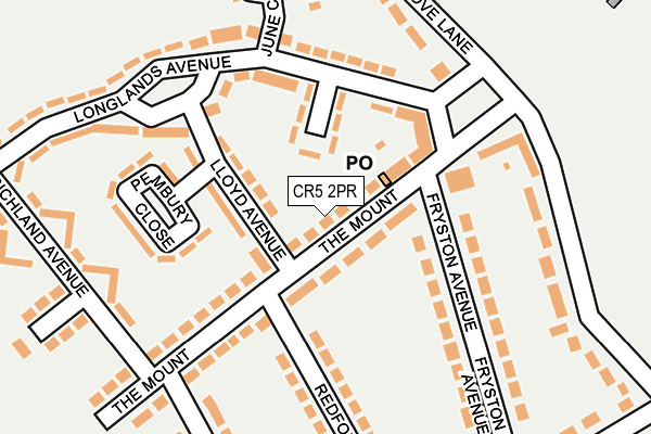 CR5 2PR map - OS OpenMap – Local (Ordnance Survey)