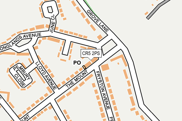 CR5 2PS map - OS OpenMap – Local (Ordnance Survey)