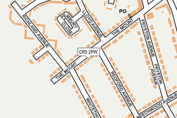 CR5 2PW map - OS OpenMap – Local (Ordnance Survey)