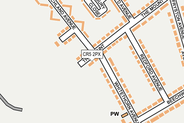 CR5 2PX map - OS OpenMap – Local (Ordnance Survey)