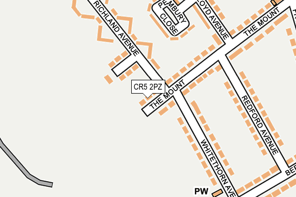 CR5 2PZ map - OS OpenMap – Local (Ordnance Survey)