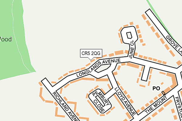 CR5 2QG map - OS OpenMap – Local (Ordnance Survey)