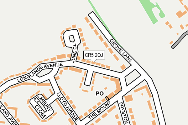 CR5 2QJ map - OS OpenMap – Local (Ordnance Survey)