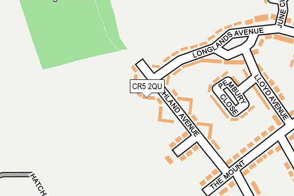 CR5 2QU map - OS OpenMap – Local (Ordnance Survey)