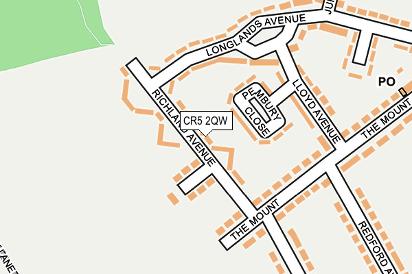 CR5 2QW map - OS OpenMap – Local (Ordnance Survey)