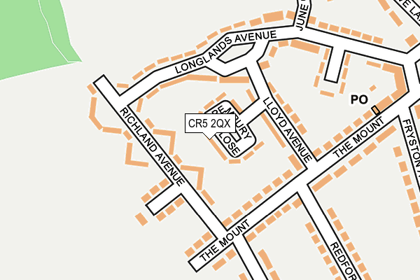 CR5 2QX map - OS OpenMap – Local (Ordnance Survey)