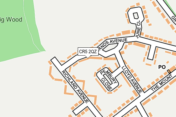 CR5 2QZ map - OS OpenMap – Local (Ordnance Survey)