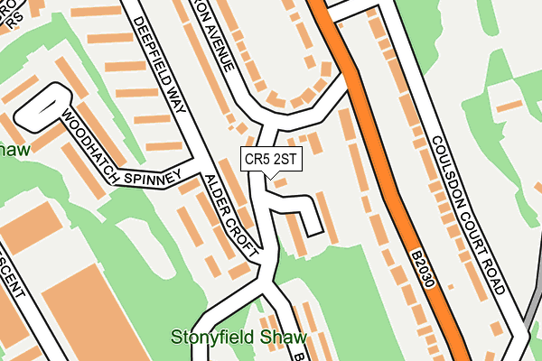 CR5 2ST map - OS OpenMap – Local (Ordnance Survey)