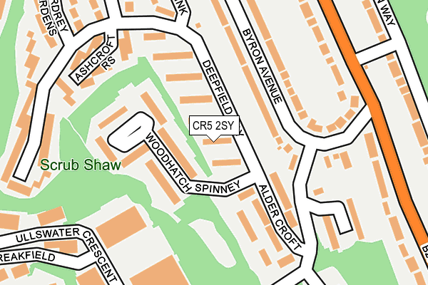 CR5 2SY map - OS OpenMap – Local (Ordnance Survey)