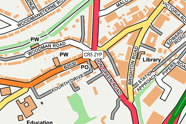 CR5 2YP map - OS OpenMap – Local (Ordnance Survey)