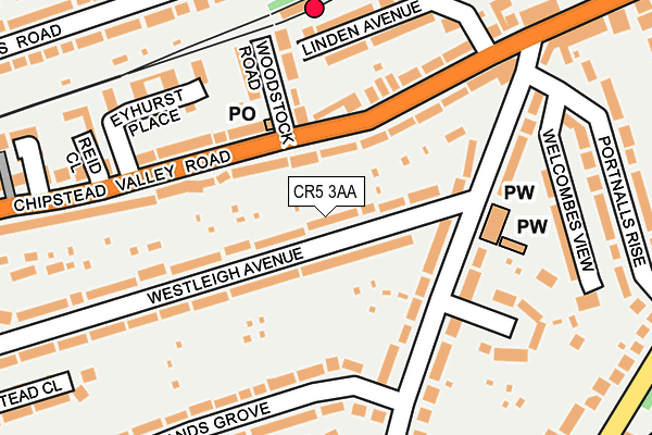 CR5 3AA map - OS OpenMap – Local (Ordnance Survey)