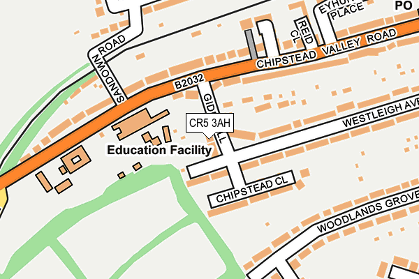 CR5 3AH map - OS OpenMap – Local (Ordnance Survey)