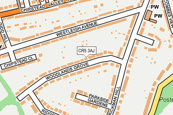 CR5 3AJ map - OS OpenMap – Local (Ordnance Survey)