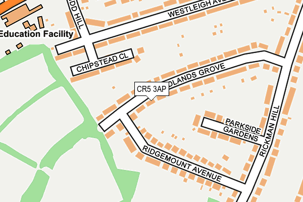 CR5 3AP map - OS OpenMap – Local (Ordnance Survey)