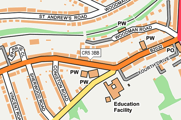 CR5 3BB map - OS OpenMap – Local (Ordnance Survey)