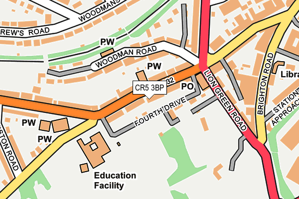 CR5 3BP map - OS OpenMap – Local (Ordnance Survey)