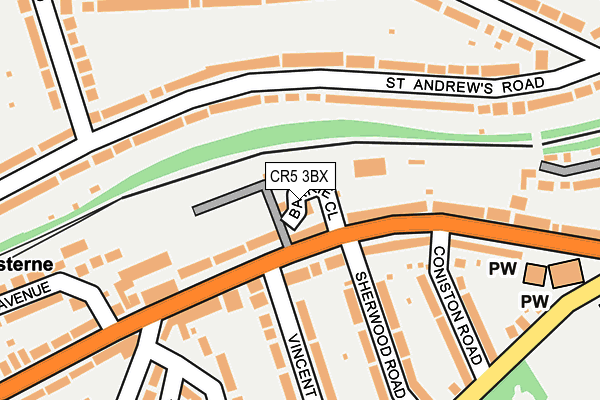 CR5 3BX map - OS OpenMap – Local (Ordnance Survey)