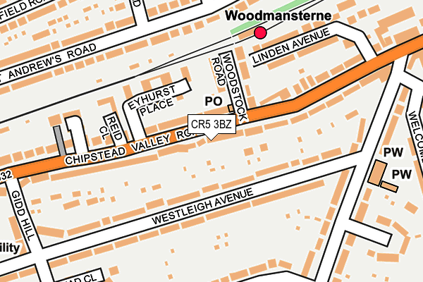 CR5 3BZ map - OS OpenMap – Local (Ordnance Survey)