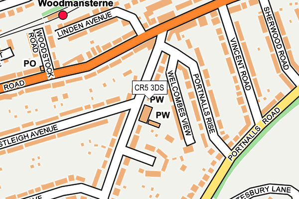CR5 3DS map - OS OpenMap – Local (Ordnance Survey)